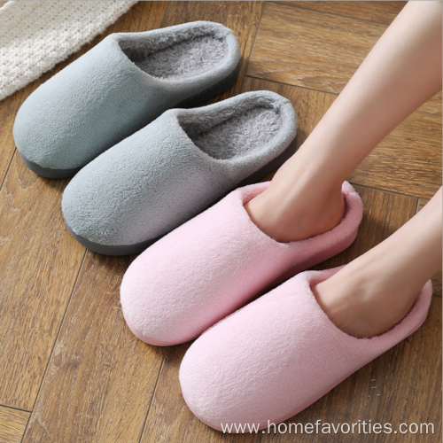 Winter Indoor Coral Fleece Thick Bottom Cotton Shoes
